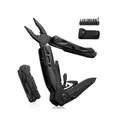 thumbnail image 1 of Navajas multiherramien pinzas picapiedra tijeras abrebotellas abrelatas cuchillo de gancho acero inoxidable viene con broca y caja de almacenamiento especial aplicable a camping pesca equitación Easyt, 1 of 4