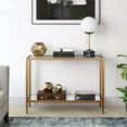 thumbnail image 4 of Evelyn&Zoe Hera 42" Wide Rectangular Console Table with Mirror Shelf, Brass, 4 of 7