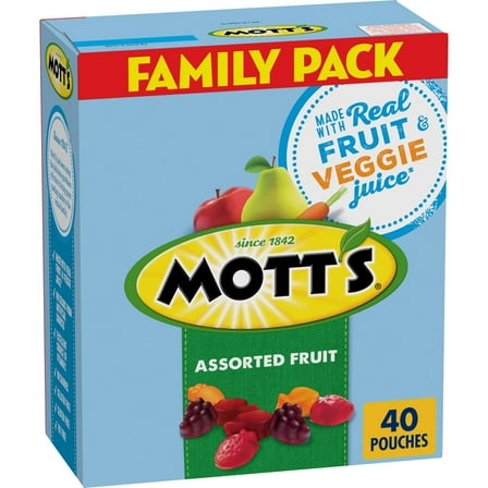 Mott's Assorted Fruit - 40ct - Pack of 2