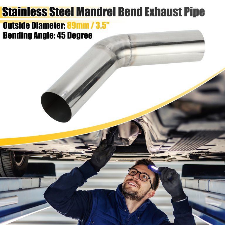 45 Degree Mandrel Exhaust Pipe DIY Custom 3.5 OD