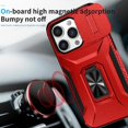 thumbnail image 2 of Heavy Duty Armor Case for iPhone 14 Pro with Slide Camera Cover & Magnetic Ring Stand Red, 2 of 5