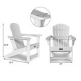 thumbnail image 3 of Mondawe Adirondack Chair, Outdoor Patio Lawn Chair with Widened Armrests,Weather Resistant Fire Pit Furniture, 380lb Weight Capacity, White, 3 of 8