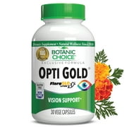Botanic Choice Opti Gold Vision & Eye Health Supplement Vision Dietary Supplement, 30 Vege Capsules