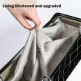 thumbnail image 6 of Hiroekza Linen Bedside Caddy Organizer with Hooks - Large Capacity Lattice Storage Hanging Basket for Dorm Rooms, Bunk and Hospital Beds - Easy to Clean and Install 15 x 5 x 7 Inch Black, 6 of 6