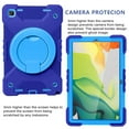 thumbnail image 4 of Dteck Case for Samsung Galaxy Tab A7 10.4 SM-T500/T505/T507 (2020), Heavy Hybrid Rugged Shockproof Case with Handle Kickstand/Adjustable Shoulder Strap, Navy+Blue, 4 of 7
