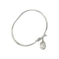 thumbnail image 2 of 5 3/4 inch Oval Eye Hook Bangle Bracelet w/ St. Martin de Porres in Sterling Silver, 2 of 3