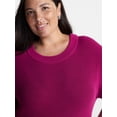 thumbnail image 4 of Terra & Sky Women’s Plus Crewneck Sweater with Short Dolman Sleeves, Midweight, Sizes 0X-5X, 4 of 5