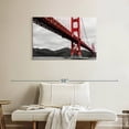 thumbnail image 2 of Elephant Stock Golden Gate Bridge Pop Wall Art - Horizontal Canvas Wall Art - Living Room Wall Decor - Architecture Canvas - Red And Gray Decor - 36" x 24", 2 of 8