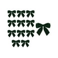thumbnail image 2 of 12pcs Velvet Bow Decorations - Valentine's Day & Christmas Window Decor, Festive Tree Ornament, oft Bow tickers for Home Holiday Decoration, 6*6in, Green, 2 of 6