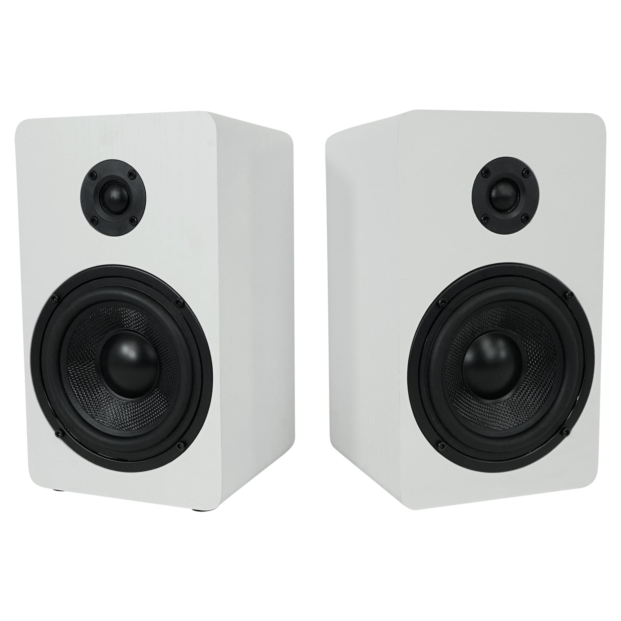 Rockville RockShelf 54W V2 54W 5.25 Inch 4 Ohm Passive Bookshelf Speakers, Kevlar Woofer, Silk Dome Tweeter, for Home Theater Audio, 2-piece Impedance White