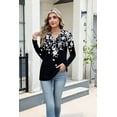 thumbnail image 3 of Weardear Women's V Neck 3/4 Sleeve T Shirts Casual Basic Summer Tees Shirts Loose Fit Tunic Tops, 3 of 6