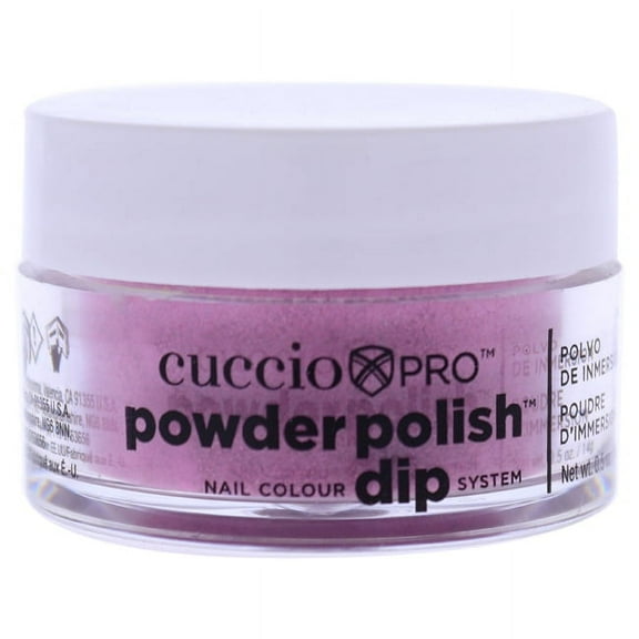 Pro Powder Polish Nail Colour Dip System - Deep Pink With Pink Glitter by Cuccio for Women - 0.5 oz Nail Powder