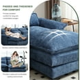 thumbnail image 6 of Villeston Modern U-Shape Sectional Sofa , 4 Seat Lounge Sleeper with Double Chaise for Living Room,Navy, 6 of 8