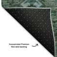 thumbnail image 5 of Addison Rugs Mayfield Premium Machine Washable Traditional Global Green Rectangle Rug, 10' X 14' Machine Washable Traditional Global Green Oversized Sherpa Throw Blanket, 5 of 6