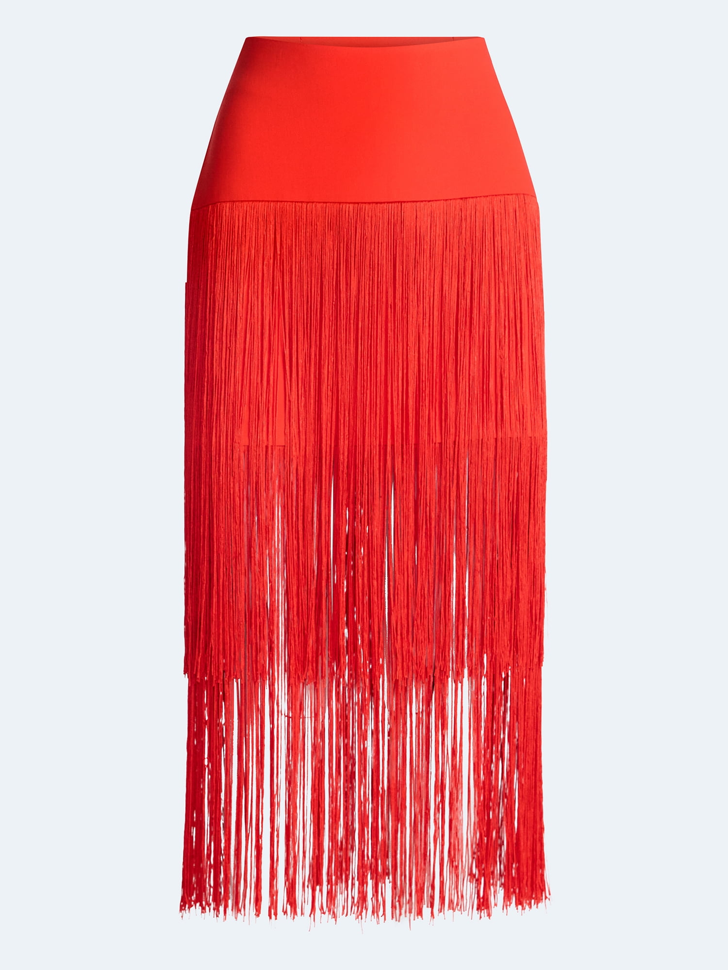 Devil Wears Prada Scoop Collection Women's and Women's Plus Fringe Skirt, Sizes 0-26W