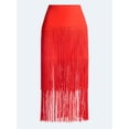 thumbnail image 5 of Devil Wears Prada Scoop Collection Women's and Women's Plus Fringe Skirt, Sizes 0-26W, 5 of 5