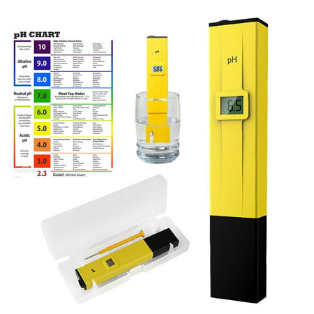 Digital PH Meter, PH Meter High Accuracy Water Quality Tester with 0-14 PH Measurement Range for Household Drinking, Pool and Aquarium Water PH Tester