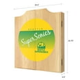 thumbnail image 5 of Seattle Super Sonics Hardwood Classics Dart Board Cabinet Set with 6 Steel Tip Darts, 5 of 7