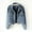 Blue, variant on Denim Jacket For Women,Women's Fashion Casual Slim Pearl Single-Breasted Jacket Denim Jacket Short Coat