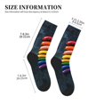 thumbnail image 3 of KLL Rainbow Sausages On Dark Slate Print Cool Socks Men's Women's Crew Socks Funny Crazy Novelty Stockings, 3 of 7