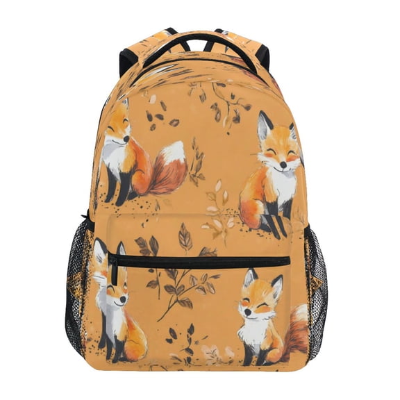 Backpack 16x11.4x6.9 Inches Fashion Backpack Shopping Travel Outing Backpack Fox and Leaf