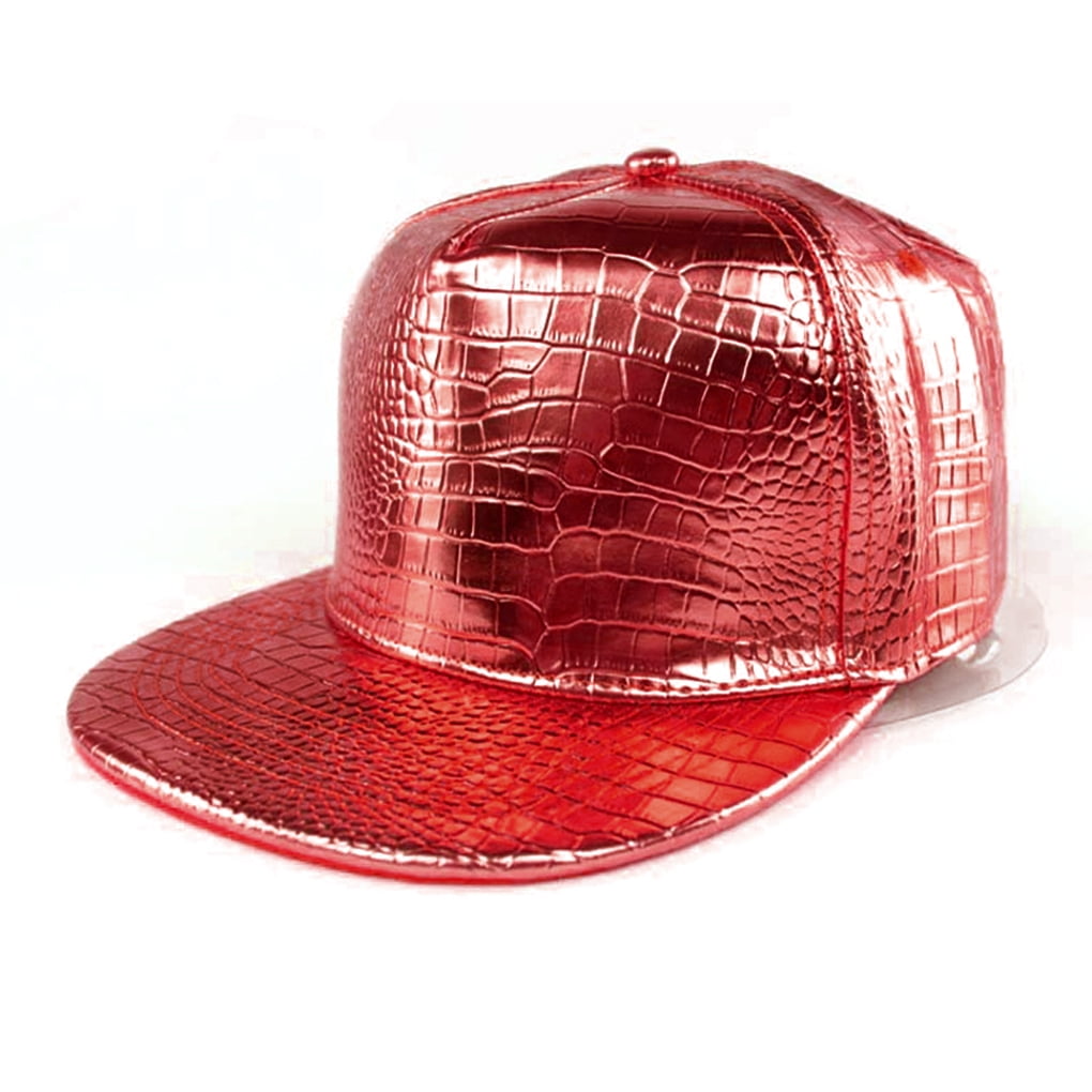 Fashion Leather Man Cap Solid Black 