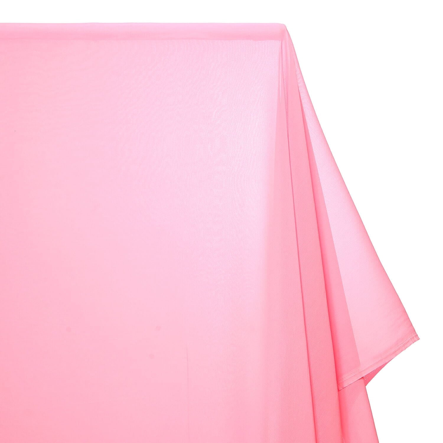 Polyester Chiffon Sheer Lightweight Breathable (60 Inch) Fabric By The Yard - For Sewing Apparel, Accessories, Décor, & More - Pink (10 Yards)