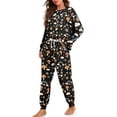 thumbnail image 2 of SCRAWLGOD Rainbow Women's Pajama Set Long Sleeve Sleepwear Ladies Soft Pjs Lounge Set Size 2XL Drawstring Ladies 2 Piece Pajamas Casual Women Mushroom Clothes, 2 of 7