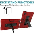 thumbnail image 4 of Mignova for Lenovo Tab M8 8.0 Inch Case,Hybrid Three Layer Full-Body Shockproof Armor Defender Full-Body Rugged Protective Case Cover with Stand for Lenovo Tab M8/M8 Smart Tab 8.0 Tablet (Red/Black), 4 of 7
