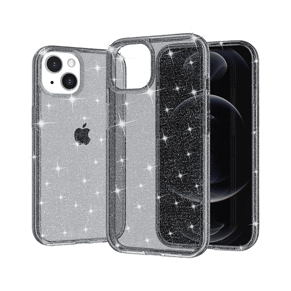 For iPhone 14 PRO MAX Case Glitter Ultra Thick 3mm Translucent Hybrid Cover