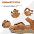 thumbnail image 3 of ONCAI Walking Sandals Women,Arch Support Hiking Sandals with Orthotic Outdoor Footbed for Plantar Fasciitis,Water Athletic Platform Sandalias Mujer with 3 Adjustable Strap Khaki/Beige Size 7.5, 3 of 8