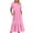 Hot Pink, variant on ICHUANYI Women's Summer Long Dress Casual Short Sleeve Crewneck Dress Casual Maxi Beach Dress With Pockets