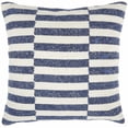 thumbnail image 2 of Navy Blue and Ivory Irregular Stripes Throw Pillow, 2 of 3