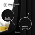 thumbnail image 3 of Deconovo Solid Blackout Window Curtains - Decorative Thermal Insulated Curtains and Drapes for Patio Door (52x108 inch, Black, Set of 2 Panels), 3 of 7