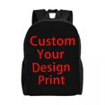 thumbnail image 1 of Custom Your Design Travel Backpack Men Women School Computer Bookbag Customized Logo Printed College Student Daypack Bags, 1 of 5