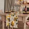 thumbnail image 2 of Table Runners 120 Inches Long Dress Scarves, Construction Truck Farmhouse Coffee/Dining/Kitchen Table Runner for Living Room, Cartoon Grips and Bulldozers Beige 13x120 Inch, 2 of 9