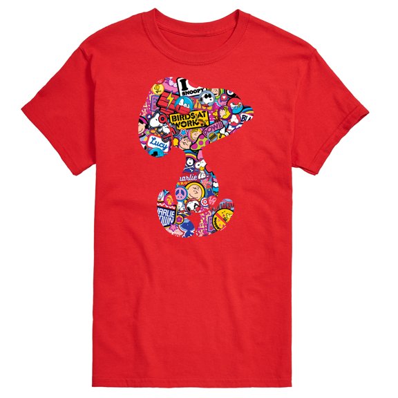Peanuts - Snoopy Silhouette Pattern - Men's Short Sleeve Graphic T-Shirt