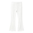 thumbnail image 4 of Girls Solid Color Stretchy Elastic Waist 7/8 Flare Pants with Ruffle Hem for Daily Wear 5-16 Years, 4 of 5