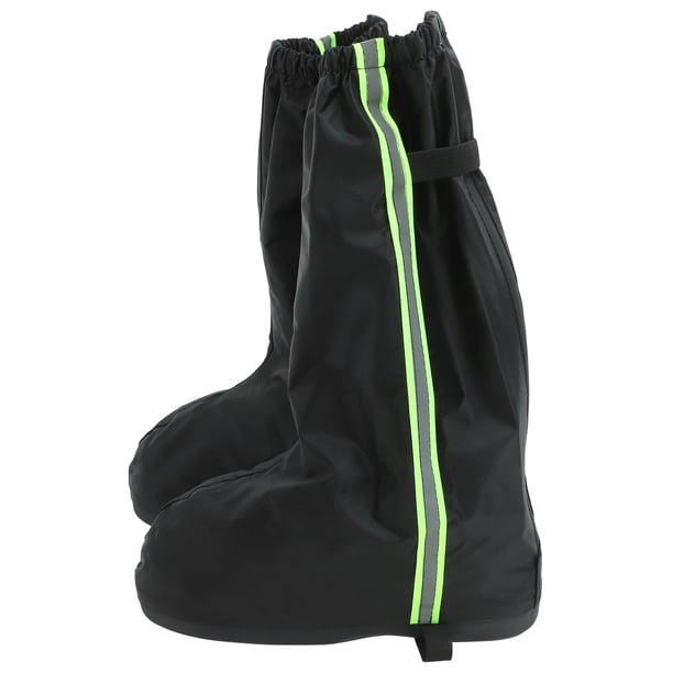 Funda impermeable para zapatos de tela Oxford, para botas de lluvia y nieve, reflectante, para hombre y mujer (negro, XXL)