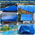 thumbnail image 4 of 24 x 12 Ft Rectangular Pool Ground Cloths, Waterproof PE Swimming Pool Liner Pad, Heavy Duty Above Ground Pool Mat Protector Tarp with Stakes for Pools Bottom Prevents Punctures, 4 of 12