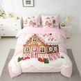 thumbnail image 2 of jejeloiu Chic Christmas Castle Bedding Comforter Set 7-Piece,Happy New Year King Bedding Sets,Xmas Theme Bed Sheets For Girls,Breathable Room Decor Reversible, 2 of 8