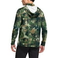 thumbnail image 4 of lcziwo Fashion Hooded Sweatshirt for Men Sun Protection Long Sleeve Camo Print Shirt with Mask Summer Fishing Beach Quick Dry Blouse Army Green XXL, 4 of 7