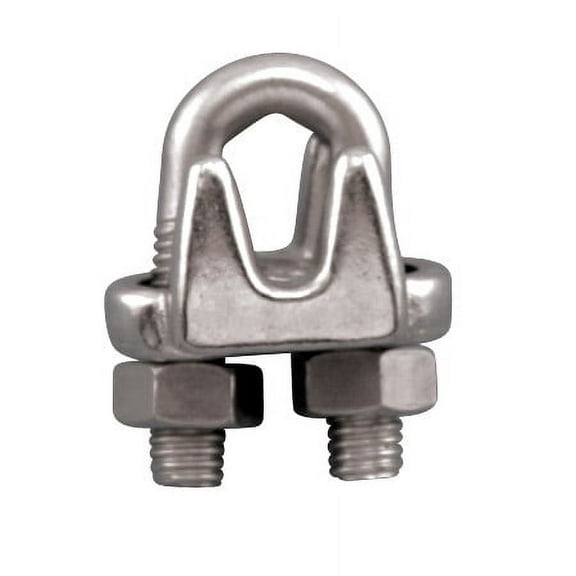 STAINLESS WIRE ROPE CABLE CLIP, WIRE ROPE CLIP,FS STYLE 3/16", 316 SS