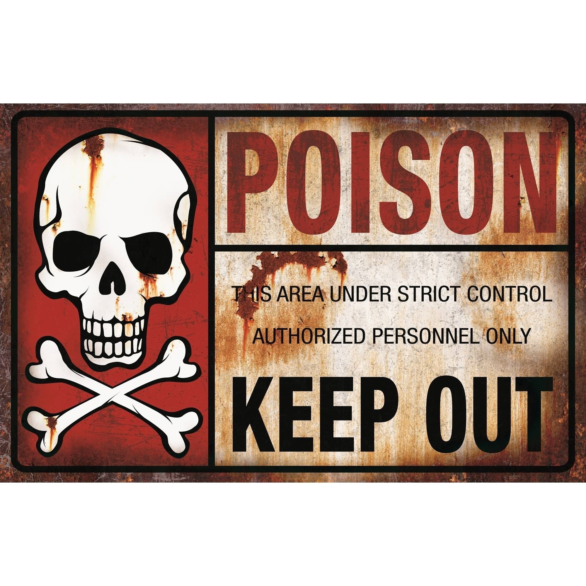 Poison Keep Out Metal Sign Halloween Decoration Walmart Poison Keep Out Metal Sign Halloween Decoration Walmart