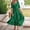 Green, variant on Kmdttou Women's Maxi Dresses Long Sleeve Casual Fashion Summer V-Neck Short Sleeve Button Drawstring Split Hem Solid Waist Dresses