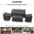 thumbnail image 2 of Funda para muebles de exterior STARTWO, set impermeable de 4 piezas, 2 of 8