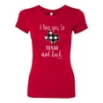 thumbnail image 2 of I Love You To Texas And Back Plaid Pop Culture Womens Slim Fit Junior Tee, Red, Medium, 2 of 3