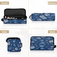 thumbnail image 5 of Hair Tool Organizer Bag with Heat Resistant Mat Removable Travel Storage Case for Hot Air Brushes Curling Irons Coral Reefs and Seashells Pattern, 5 of 8