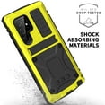 thumbnail image 2 of Samsung S23 Ultra Rugged Full-Body Case, Metal Bumper Built-in Screen Protector&Kickstand,Dustproof Drop-Proof,Full Body Protection Heavy Duty Military Cover For Samsung Galaxy S23 Ultra, Yellow, 2 of 8