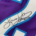 thumbnail image 3 of Autographed/Signed Larry Johnson Charlotte Purple Basketball Jersey JSA COA, 3 of 4